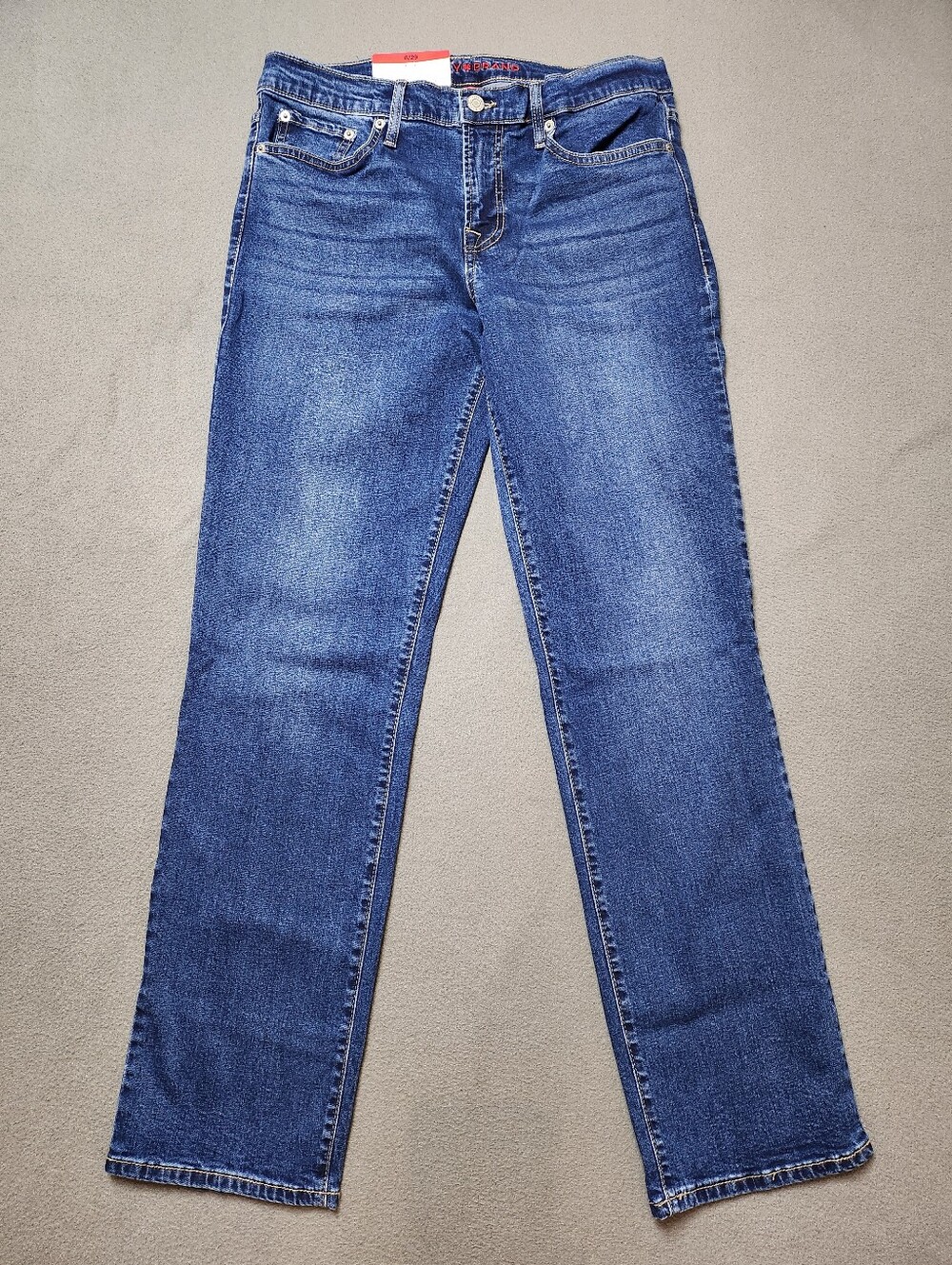 Lucky Brand Mid Rise Straight Blue Jeans 8 / 29